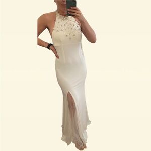 Jovani White Gown with Sequins